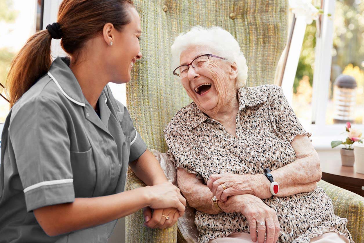 nurse talking with a care recipient